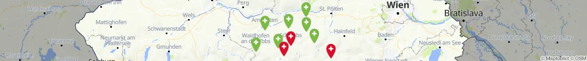 Kartenansicht für Apotheken-Notdienste in der Nähe von Mitterbach am Erlaufsee (Lilienfeld, Niederösterreich)